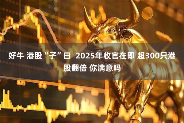 好牛 港股“子”曰  2025年收官在即 超300只港股翻倍 你满意吗